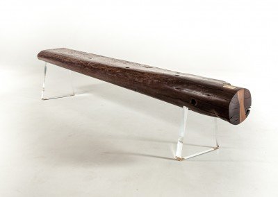 Transcendence – Custom Reclaimed Wood & Acrylic Bench / Low Table – THB 240,000 (Sold Out)