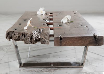 Custom Coffee Table in Reclaimed Ship Wood – THB 60,000 (Sold Out)
