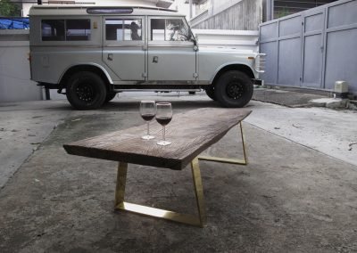 Chang Thai Coffee Table Bench Reclaimed Wood Faisal Malik Design Functional Art