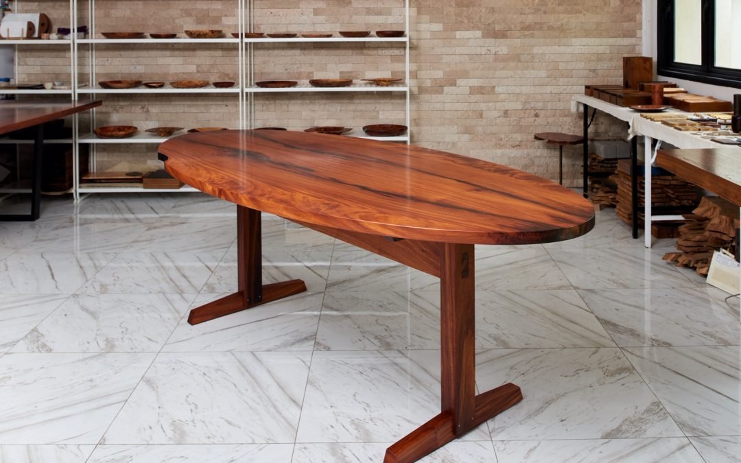 Custom Dining Table ‘Discovery No.4’ in reclaimed Afzelia – THB 420,000 (Sold Out)