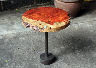 Round Side Table in Amboyna Burl – THB 20,000
