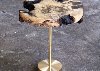 Reversible Side Table in Live Edge Spalted  Black & Beige Burl – THB 42,000 (Sold Out)