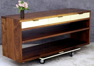 Custom TV Cabinet in Black Walnut Wood – THB 360,000 (Sold Out)