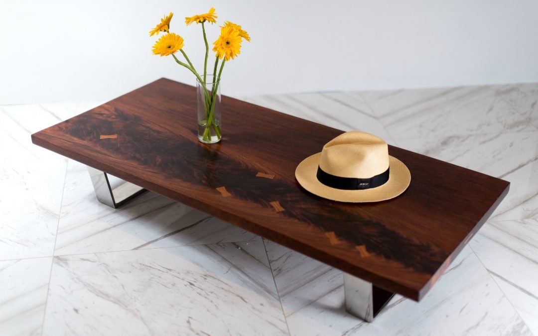 Custom Low Table ‘Phoenix’ in Reclaimed Wood & Acrylic – THB 120,000 (Sold Out)