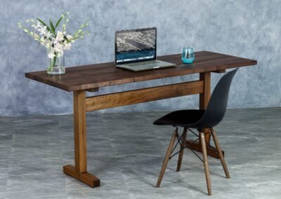 Custom Desk in Black Walnut and Reclaimed Golden Teak Wood – THB 80,000 (Sold Out)