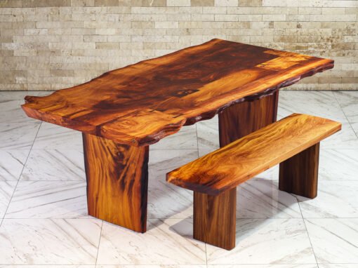 Custom Dining Table handcrafted in an exceptional Single Slab of reclaimed Afzelia – THB 420,000 (Sold Out)