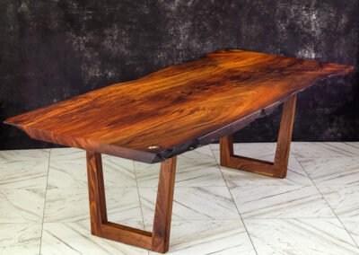 Custom Dining Table handcrafted in a Single Slab of reclaimed Afzelia – THB 580,000 (Sold Out)