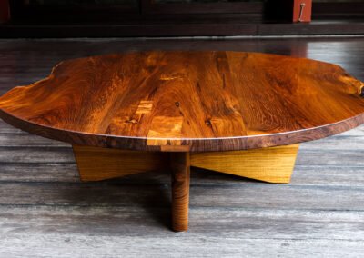Low table in rare antique golden Teak wood with live edge – THB 120,000