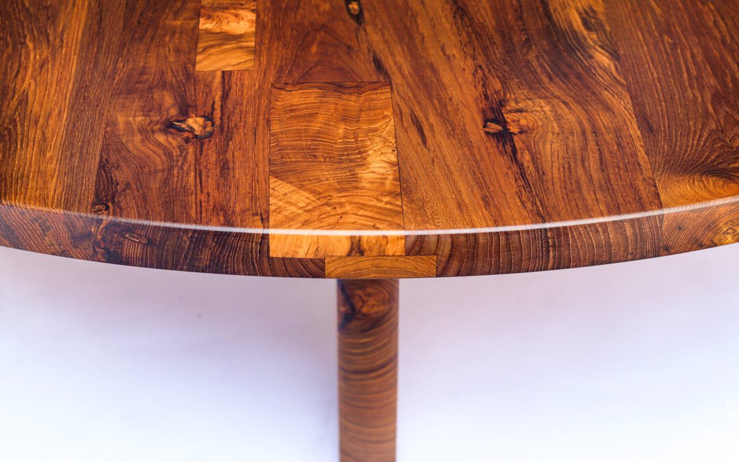Low table in rare antique golden Teak wood with live edge – THB 120,000
