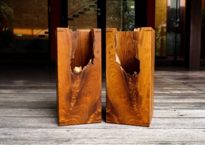 Book-matched Teak Flower Vases – THB 70,000 (sold Out)