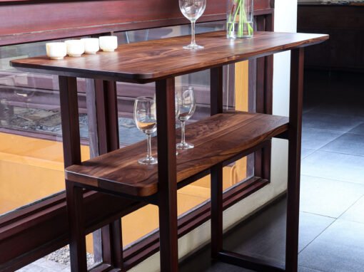Bar Table in Black Walnut and Antique Blackwood – THB 90,000 (Sold Out)