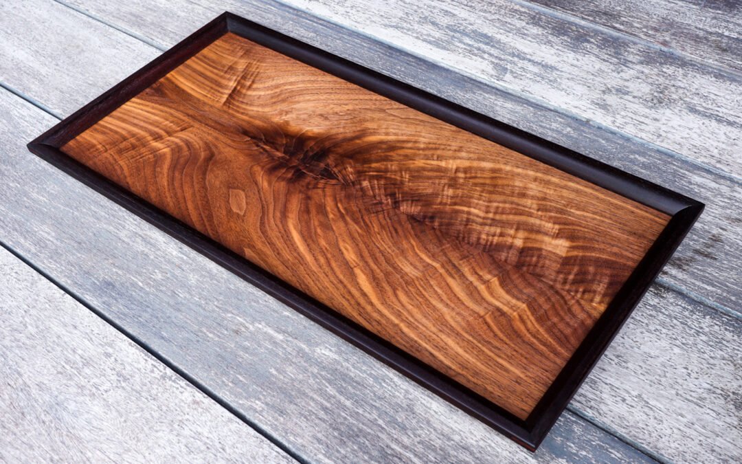 Tray in Bookmatched Walnut