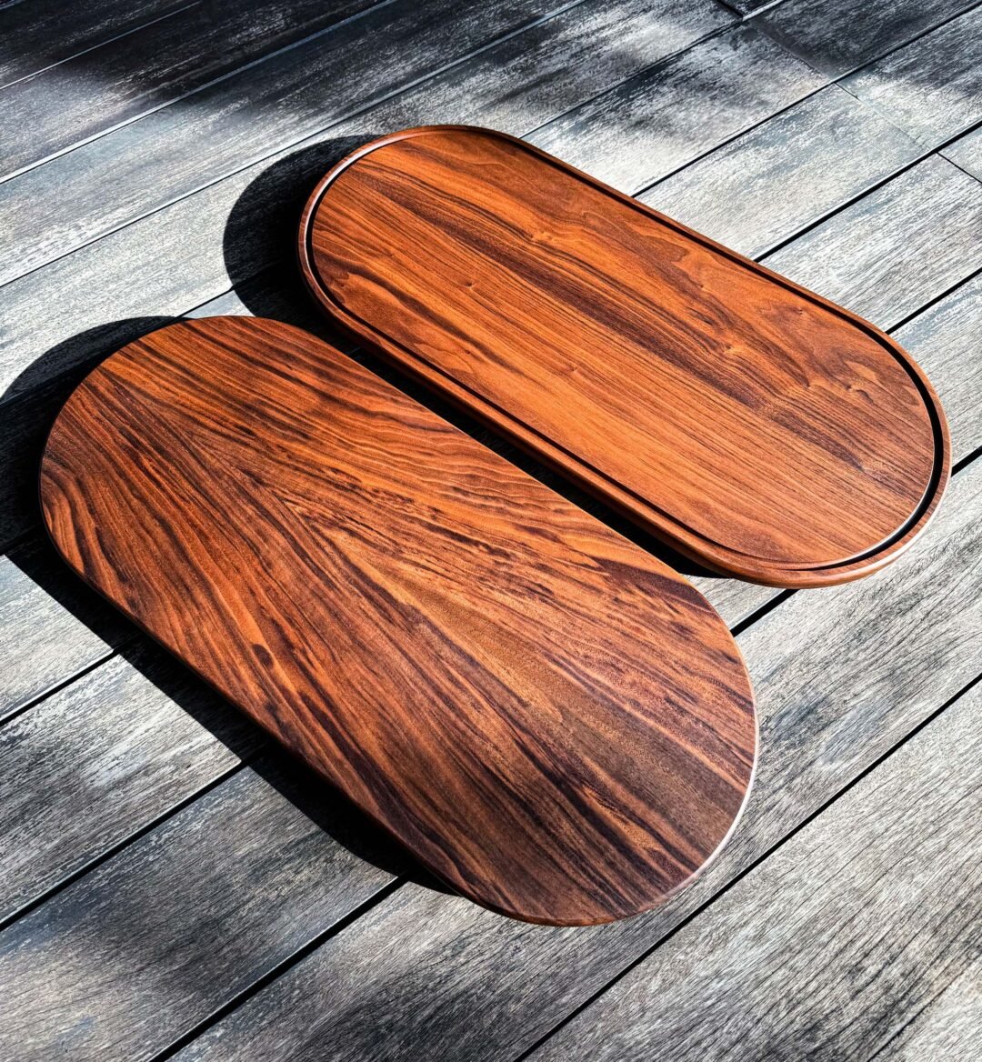 Extra Large Walnut Serving Boards for Blue By Alain Ducasse (Bangkok)