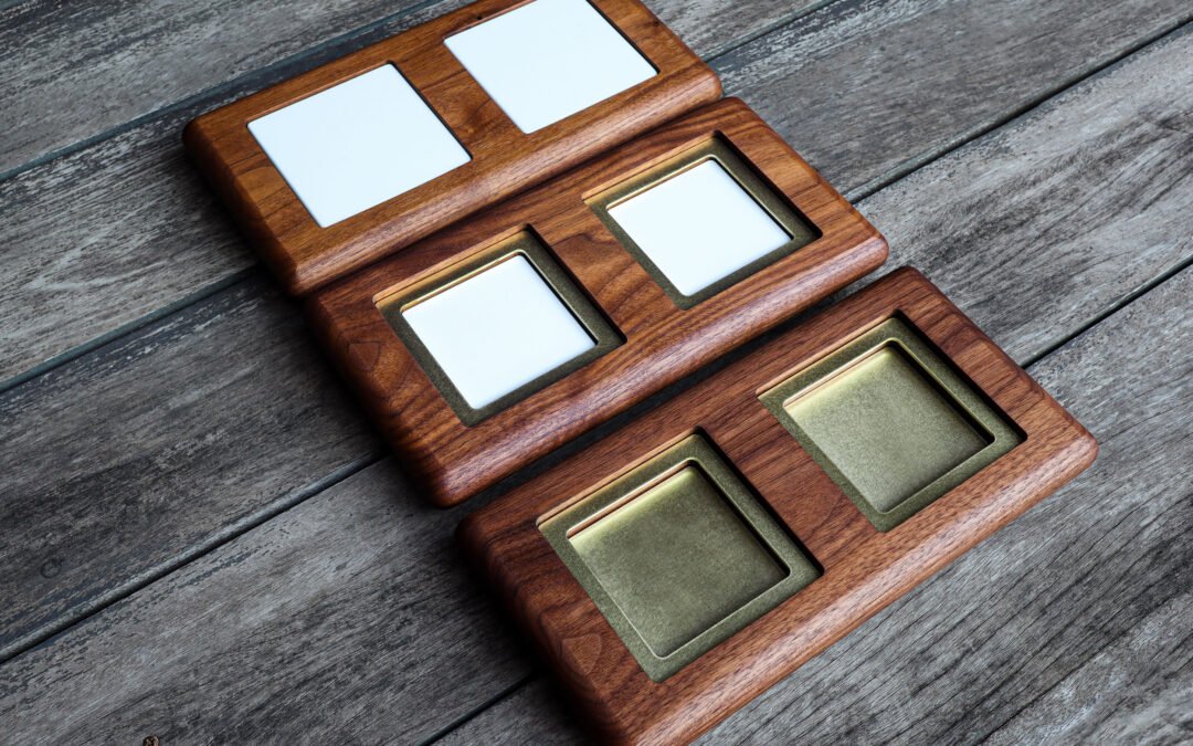 Walnut & Brass Trays for Gaggan at Louis Vuitton (Bangkok)