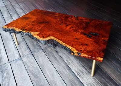 Coffee table in antique live edge Makha burl wood – THB 145,000 (Sold Out)