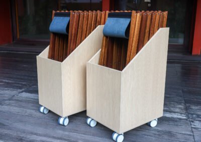 Folding tray stands with storage trolleys for Four Seasons Hotel Bangkok