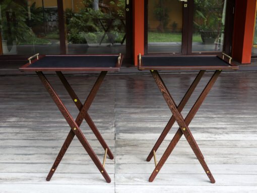 Folding Tray Stands and Trays for Sorn Fine Southern Bangkok