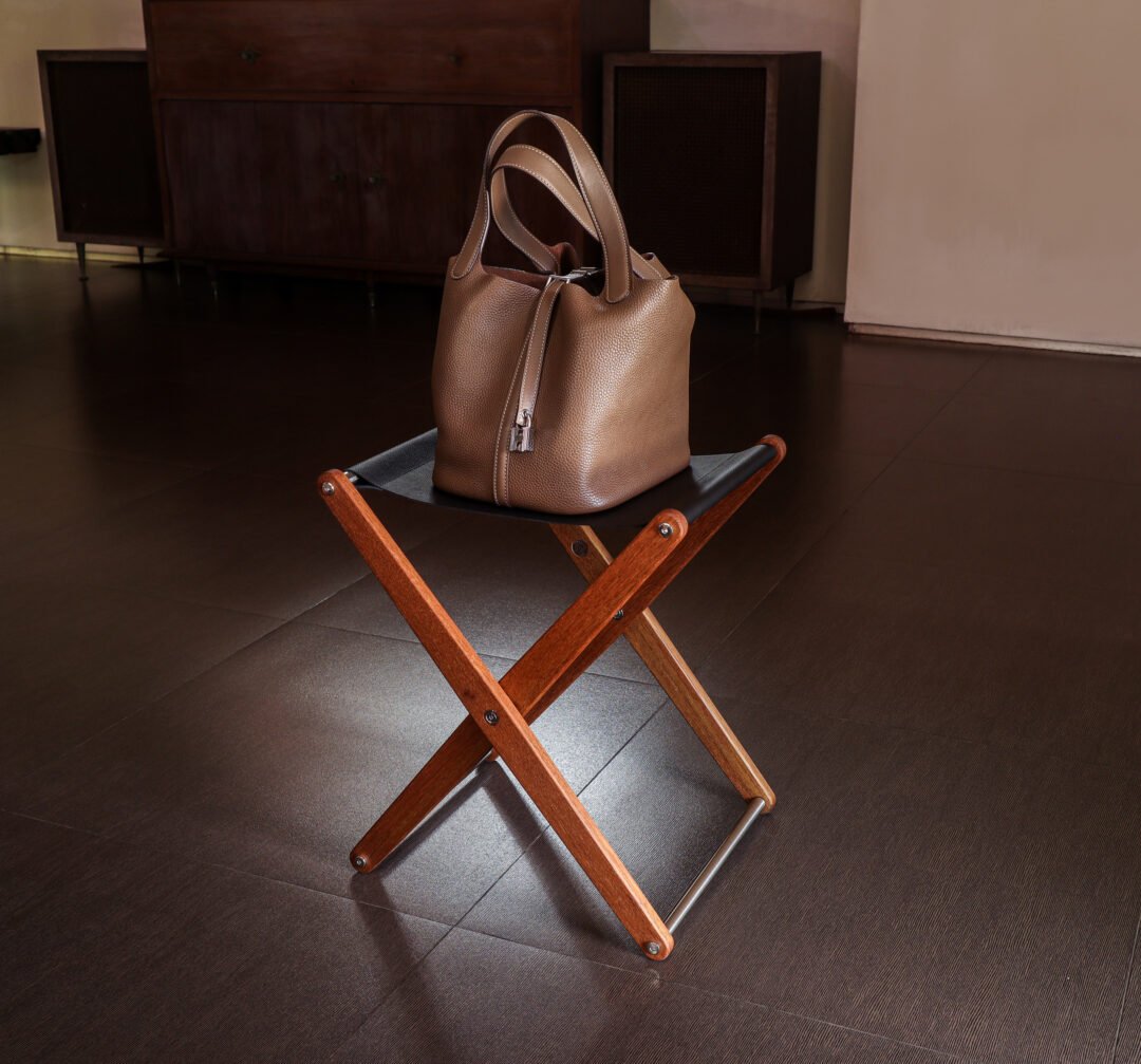 Purse Stool in Quarter-Sawn Marine Grade Teak