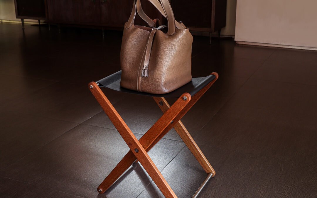 Purse Stool in Quarter-Sawn Marine Grade Teak