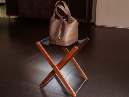 Purse Stool in Quarter-Sawn Marine Grade Teak